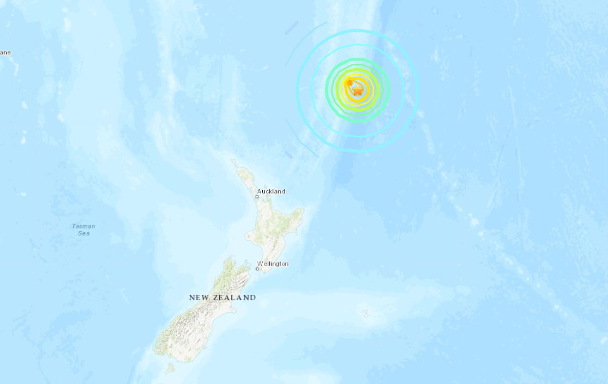 The 8.1-magnitude earthquake occurred at 8:28 a.m. local time near New Zealand's Kermadec Islands.